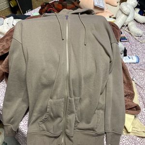 Grey zip up jacket